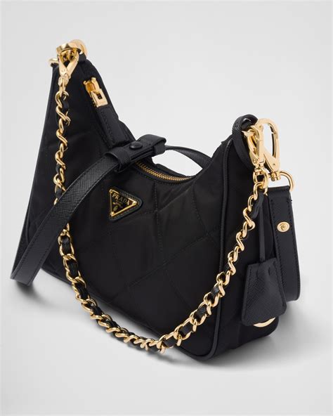 prada mini purse with chain|Prada nylon small purse.